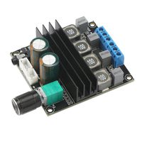 Digital Amplifier Board, DROK HiFi Dual Channel Stereo Audio Amplifier DC10-25V Digital 2.0 Power Amp Board 50W+50W Output with Volume Adjustment Knob