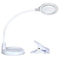 Brightech LightView Pro Flex 2-in-1 Magnifying Glass LED Lamp - Lighted Magnifier with Stand & Clamp - for Desk, Sewing, Table - Bright Light for Reading, Crafts - 1.75x Magnification
