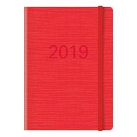 Letts 2019 Memo Weekly Planner - Hard Cover. Multilingual. 8-1/4 x 5-7/8. Red (CME3XRD-2019)