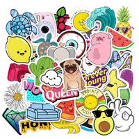 Cute VSCO Stickers for Water Bottles Big 50 Pack,ins Stickers,Laptop Stickers,Waterproof,Aesthetic,Fashion Stickers for Teens,Girls Perfect for Water Bottles,Phone,Travel Extra Durable Vinyl