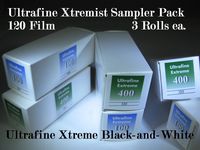 Ultrafine Extreme Xtremist Sampler B&W 120 Film ISO 100 & 400 Sample 6 Roll Pack