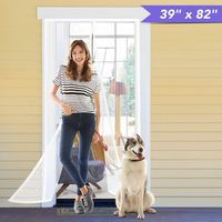 Titan mall Magnetic Screen Door with Durable Polyester Mesh Curtain Fits Door Full Frame Seal Loop Fits Door Size up to 39"x82" Max- White