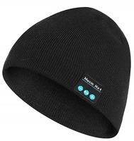 BALANSOHO Bluetooth Beanie Hat Wireless Musical Knit Cap Washable with Stereo Speakers & Mic Fit for Outdoor Sports, Awesome Christmas Tech Gifts for Women Men Teen Boys Girls (Black)
