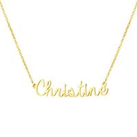 Personalized Name Necklace 18K Gold Plated New Mom Bridesmaid Gift Jewelry for Christine
