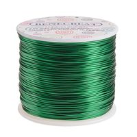 BENECREAT 12 17 18 Gauge Aluminum Wire (18 Gauge,492 FT) Anodized Jewelry Craft Making Beading Floral Colored Aluminum Craft Wire - Green