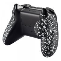 eXtremeRate Comfortable Non-Slip 3D Splashing Side Rails Handles Back Panels for Microsoft Xbox One X & One S Controller - Textured White