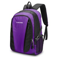 Backpack For School College Hiking Travel Fit Laptop Water Resistant (Purple)