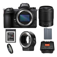 Nikon Z6 FX-Format Mirrorless Digital Camera with Nikkor Z 35mm f/1.8 S Lens and Mount Adapter FTZ with 120GB XQD Card and Accessory Bundle
