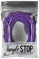 Tangle Stop Cord Cover and Detangler | Perfect for Cable Management (9-Foot, Purple)