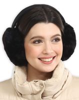 Womens Ear Muffs - Winter Ear Warmers/Covers - Cable Knit Furry Fleece Earmuffs for Cold Weather