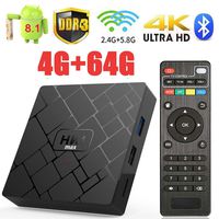 Android 8.1 TV Box HK1 Max 4GB RAM 64GB ROM Bluetooth 4.1 Support Dual-WiFi 2.4GHz/5GHz Android TV Box RK3328 Full HD 4K Support 3D WiFi VP9 HDR H.264