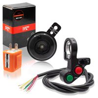 1PZ MS1-S01 7/8" Multi-function Horn Turn Signal On/Off Light Switch + Flasher Relay + Horn for Motorcycle ATV Offroad Honda Yamha Suzuki Kawasaki Arctic Cat