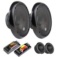 6.75" Component Speaker System 175W RMS 30mm PEI Tweeters Pair Audiopipe CSL-600