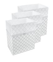 Clean Cubes 13 Gallon Disposable Trash Cans & Recycling Bins, 3 Pack (Trellis)