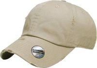 KBETHOS Vintage Washed Distressed Cotton Dad Hat Baseball Cap Adjustable Polo Trucker Unisex Style Headwear (Vintage Pigment) Khaki Adjustable