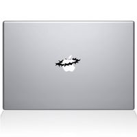The Decal Guru 0187-MAC-13P-BLA Crown of Thorns Vinyl Sticker, 13" Macbook Pro (2015 & older), Black