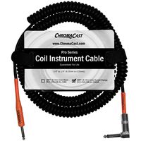 ChromaCast Coil Instrument Cable 30-Feet, Sunset Orange-Black (CC-COILCBLSA-30SOR)