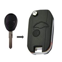 KEMANI New Uncut Blank Modified Flip Folding Shell Remote Key Case Fob 2 Button For 1999-2004 Land Rover Discovery