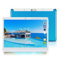 YELLYOUTH Android Tablet 10 inch with Sim Card Slots 2.5D Curved Glass Touch Screen 4GB RAM 64GB ROM Octa Core 3G Unlocked GSM Phone Tablet PC Compatible with WiFi Bluetooth GPS (Blue)