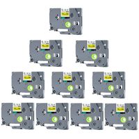 TZe-631 Label Tape, LaBold Black on Yellow Standard Laminated Label Tape Cartridge 1/2" X 26.2'(12mm x 8M) Compatible for Brother P-Touch TZ TZe 631 TZ-631 TZe-631 (10)