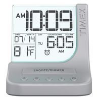 Timex T125SC Color Changing Dual Alarm Clock with 1A USB Charge (Renewed)