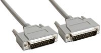 Amphenol CS-DSPMDB25MM-001.5 25-Pin DB25 Premium D-Sub Cable, Shielded, Male/Male, 1.5', Gray