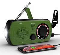 Emergency Weather Solar Hand Crank Portable Radio-VMEI NOAA Weather Radio with AM/FM,2300mAh Power Bank USB Charger,Flashlight,SOS Alarm.for Household and Outdoor Emergency Device(Green).