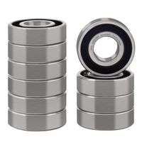 XiKe 10 Pcs 6203-2RS Double Rubber Seal Bearings 17x40x12mm, Pre-Lubricated and Stable Performance and Cost Effective, Deep Groove Ball Bearings.