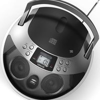 CD Player Portable Boombox with Radio, VENLOIC Portable CD Player with USB, Portable CD Player Bombox with AUX