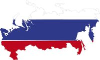 Map with flag inside russia 4x6.6 sticker decal die cut vinyl - Made and Shipped in USA