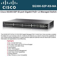 Cisco Small Business SG300-52P - switch - 52 ports - managed - desktop, rack-mountable by Cisco Systems