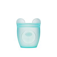 Zip Top 100% Platinum Silicone Baby Snack Containers (Bear)