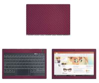 decalrus - Protective Decal for Lenovo Yoga Book C930 (10.8" Screen) Laptop Wine Carbon Fiber Skin Skins Decal for case Cover wrap CFlenovoYogaBkC930Wine