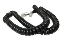 RocketBus Coil Curly Black Extension Phone Cable to Cord for Panasonic Home Office Corded Handset Landline Telephone