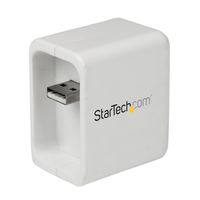 StarTech.com Portable Wireless N WiFi Travel Router for iPad/Tablet/Laptop - USB Powered w/Charge Port - 802.11n WISP Portable Router