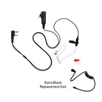 Maxtop ASK4038BT-K2B 2-Wire Clear Coil Surveillance Headset + Black Replacement Tube