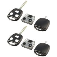 Key Fob Keyless Entry Remote Shell Case & Pad fits Lexus ES300 ES330 GS300 GS400 GS430 IS300 LS400 LS430 SC430, Set of 2