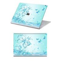 MasiBloom Top & Bottom Sticker Decal for 15" Microsoft Surface Book 2 (2017 Released) 15 inch Protective Laptop Cover Skin (for 15" Surface Book 2, Lily on Water Turquoise Blue)