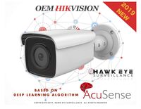 4MP AcuSense PoE IP Camera - Compatible with Hikvision DS-2CD2T46G1-4I True WDR H.265+ Outdoor Bullet Network Camera Human And Vehicle Detection False Alarm Filter By Target Classification 2.8mm Fixed