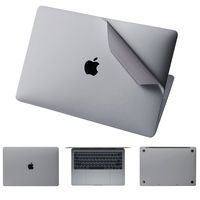 Leze - 4-in-1 Body Cover Protective Stickers Decals for New MacBook Pro 13-inch A1708 Laptop, No Touch Bar (Retina Display, 2016 Released) - Gray