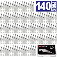 140 PCS Exacto Knife Blades, High Carbon Steel #11 Refill Exacto Art Blades Cutting Tool with Storage Case for Craft, Hobby, Scrapbooking, Stencil