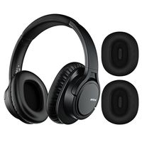 Mpow H7 Plus Bass Bluetooth Headphone Over Ear, 18hrs Playtime Comfortable Wireless Headphones, Replaceable Earmuffs, Rechargeable CVC6.0 Bluetooth Headset with Mic for Cellphone/Tablet/PC