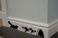 REDIN STORE Mice Pals and Cat Decal Mice Friends Sticker Jaq and Gus Disney Wall Decal Lucifer Mouse House Cinderella Mice Cinderella Decal