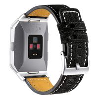 Hotodeal Band Compatible with Ionic Genuine Leather Bands, Classic Leather Replacement Accessory Strap Smart Watch, Women Men Small Large