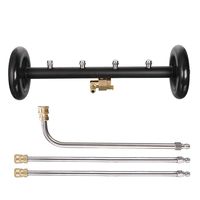 Tool Daily Dual-Function Undercarriage Cleaner, Surface Cleaner for Pressure Washer, 16 Inch, Underbody Car Wash Water Broom with 3 Pieces Extension Wand, 4000 PSI