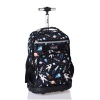 Tilami Rolling Backpack 18 inch Wheeled Laptop Backpack Waterproof School College Student Travel Trip Boys and Girls, Astronaut