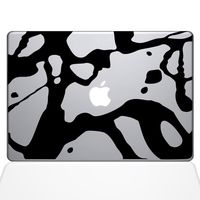 The Decal Guru 0165-MAC-13P-BLA Paint Splatter Blood Vinyl Sticker, 13" Macbook Pro (2015 & older), Black