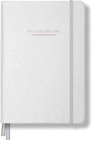 Minimalism Art, Premium Edition Notebook Journal, Medium A5 5.8 x 8.3 inches, Squared Grid Page, Hard Cover, 234 Numbered Pages, Gusseted Pocket, Ribbon Bookmark, Ink-Proof Paper 120gsm (White)