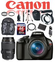 Canon Dental and Dermatology Kit EOS Rebel T3 DSLR Camera and 18-55mm IS II Lens Kit w/ Canon EF 100mm f/2.8 Macro USM Lens, Canon MR-14EX II Macro Ring Lite, 32GB