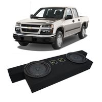 Compatible with 2004-2012 Chevy Colorado Crew Cab Truck Kicker CompVT CVT10 Dual 10" Sub Box Enclosure - Final 2 Ohm